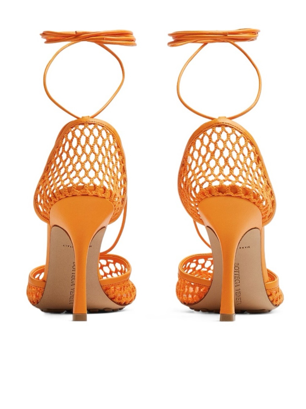 NWT Bottega Veneta Stretch Mesh Heel in Tangerine Orange - Size EU 40 - Picture 3 of 8